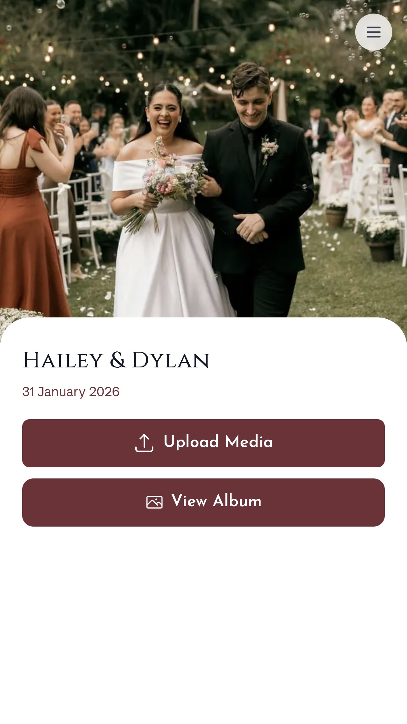 Wedding guest photo example